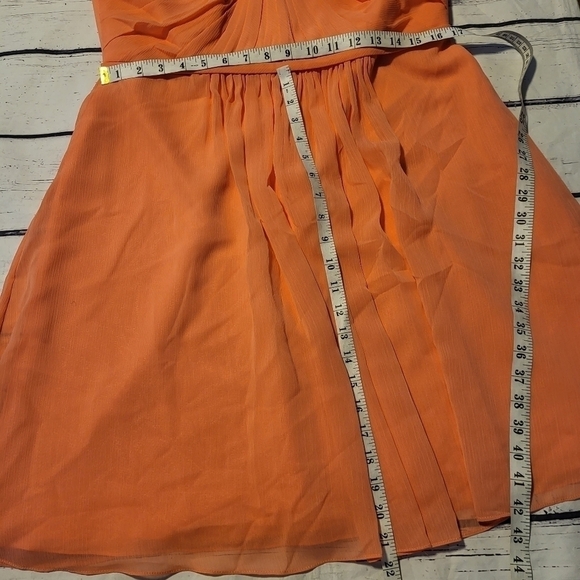 David's Bridal Bridesmaids Chiffon Short Dress Size 14 - Picture 12 of 13